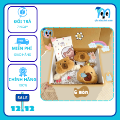 [ Sẵn Hàng ] Set quà tặng Chuột lang Capybara đáng yêu 7 món