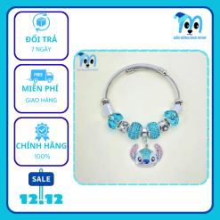 [ Sẵn Hàng ] Stitch Vòng Tay, Vòng Tay Kim Cương Giả Hoạt Hình, Với Mặt Dây Chuyền
